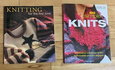 2 Beginner Knitting Books-So Simple Knits-Mackin+Knitting 4 1st Time,Vanessa-Ann - Image 1 of 4