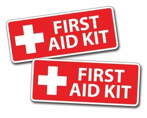 5.5" First Aid Kit Sticker Decal Self Adhesive Rescue Emergency Safety 1st OSHA - Picture 1 of 1