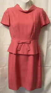 Talbot’s Size 4 Pink 100% Silk Vintage Jackie O. Dress - Picture 1 of 11