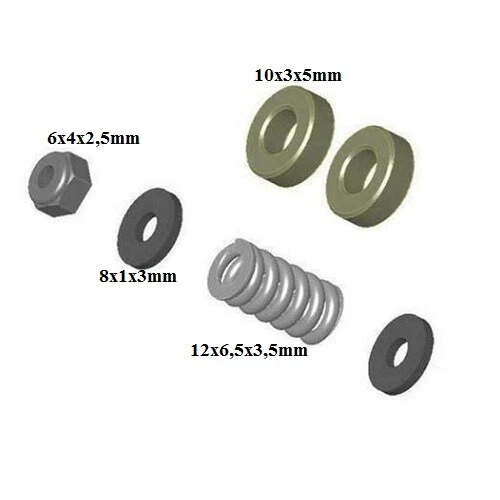 Metallteile CEN MD029 Slipper Metall Part Frühling Unterlegscheiben E Nuss Inbus - Bild 1 von 1