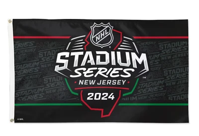 Nueva Jersey N H L HOCKEY 2024 SERIE ESTADIO Coche Auto Camión Bandera 3 x 5 pies Foto 1 de 2