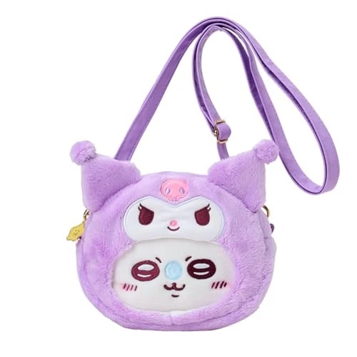 Chiikawa x Sanrio Momonga Kuromi Plush Pochette Shoulder Bag 2025 Japan