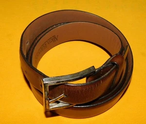 CINTURA ALLEN EDMONDS MADE IN U.S.A. IN VERA PELLE MARRONE CHIARO MISURA 42/105cm.. - Foto 1 di 6