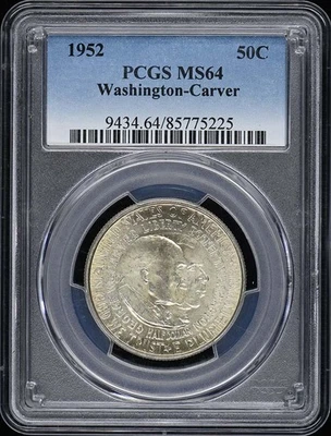 WASHINGTON CARVER 1952 50C Silver Commemorative PCGS MS64 - Image 1 of 2