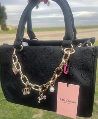 NWT JUICY COUTURE TOP NOTCH MINI TOTE CROSSBODY BAG CHARM - Image 1 of 4
