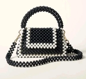 Colorblock Perlen Umhängetasche Kate Spade New York x Target schwarz weiß - Bild 1 von 5