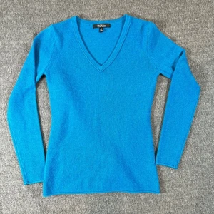 Saks Fifth Avenue Kaschmir V-Ausschnitt Pullover hellblau Damen Größe XS Langarm - Bild 1 von 5