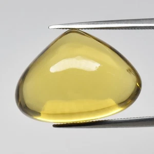 💎 21.70ct 20.2x14.7mm Pear Cabochon Natural Yellow Quartz - Madagascar Gemstone - Picture 1 of 4