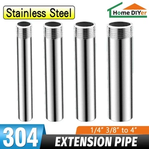 ﻿304 Stainless Steel Weld Nipple Connector Extension Pipe Fittings 100mm Long - Picture 1 of 7
