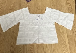BNWT NEW BRORA Pin Tucked White Blouse 14 100% Cotton - Picture 1 of 5