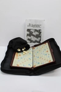 Vintage Travel Scrabble Game Zipper Case Snap In Place Tiles--Complete - Picture 1 of 3