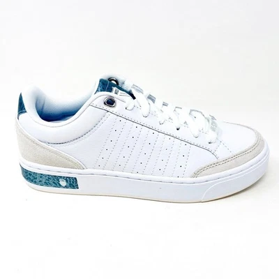 Tenis K-Swiss Court Block blanco azul pantera para mujer talla 6 97411 171 Foto 1 de 4