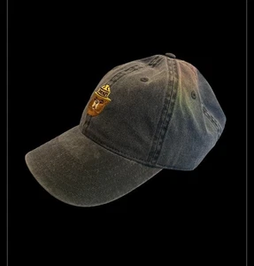 Smokey The Bear Face Hat Cap Strap Back Forest Fires Gray Denim Adjust NWT - Picture 1 of 8