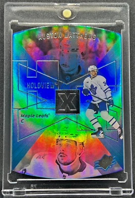 Auston Matthews Mint 2023-24 Upper Deck SPX Holoview Retro Die Cut Holofoil Card - Image 1 of 4