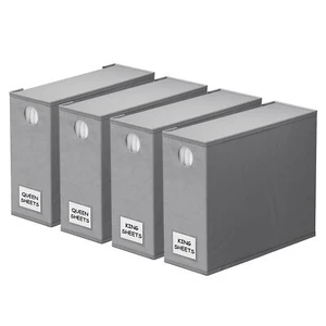 4 Pack Bed Sheet Organizers and Storage Foldable Sheet Organizer for Linen Cl... - Picture 1 of 7