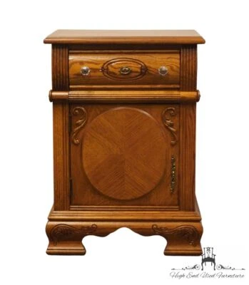 AMERICAN DREW Quarter Sawn Oak Victorian Inspired 31" Cabinet Nightstand 371-425 - Image 1 of 4