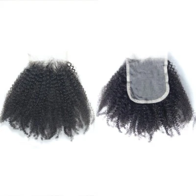 SHINON 4x4 Lace Closure Mongolian Human Hair Remy Afro Kinky Curly Lace Front Closures