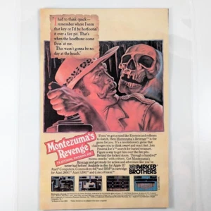 Montezuma's Revenge 1984 video game Ad, Laminated Parker Bros Promotion Classic - Imagen 1 de 6
