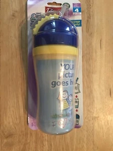 Playtex Create my Own Straw Cup Blue Top 10 Oz Spill Proof Insulated NEW - Picture 1 of 2