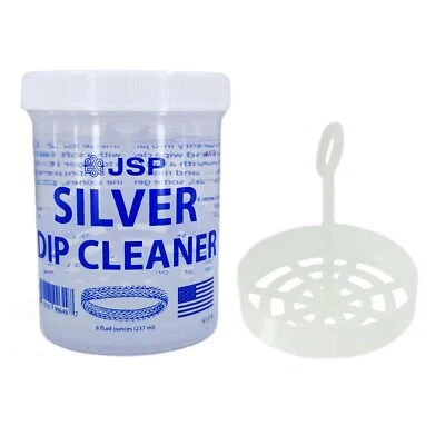 Sterling Silver Dip Cleaner Tarnish Remover 925 Jewelry Cleaning Solution 8oz - Image 1 of 3