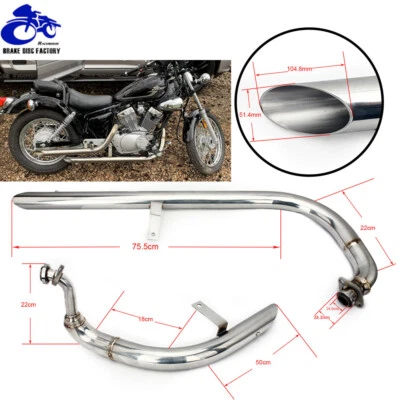 For Yamaha Virago V Star 250 Muffler Exhaust System Pipes Silencer XV250 88-2022 - Image 1 of 4