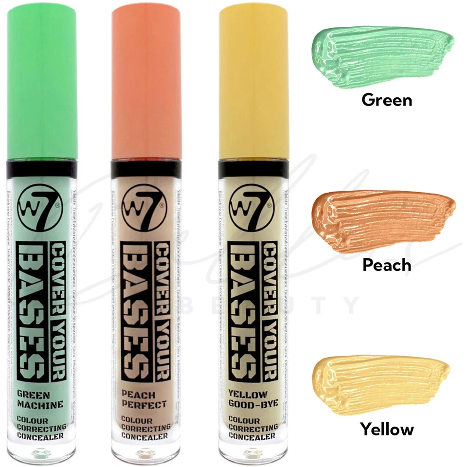 W7 Cover Your Bases blendable  Colour Correcting Concealer 5ml *CHOOSE SAHDE* - Image 1 of 1
