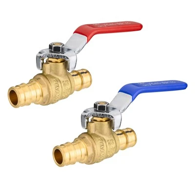 EFIELD 2 PCS Pex-A Expansion 1/2 Inch Full Port Brass Ball Shut off Valve