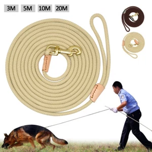 3/5/10/20m Nylon Dog Tracking Lead Rolled Rope Dog Training Working Leash Line - Picture 1 of 14