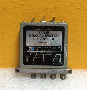Interruptor coaxial HP/Agilent 33312B, DC a 18 GHz, 24 VDC, 1W CW, SMA, versión Std - Imagen 1 de 2