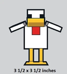 Calcomanía de piel de pato Minecraft peeling y palo arte videojuego pegatina de pared EE. UU. - Imagen 1 de 1