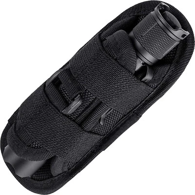 Tactical Flashlight Holster 360 Degree Holder for Police Military Security Belt