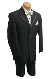 Men's Oscar de la Renta La Vida Black Tuxedo Jacket Four Button Front Size 39S - Picture 1 of 6