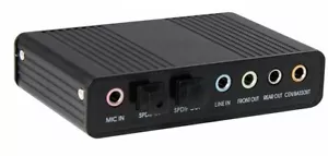USB 5.1 Multi-Channel Surround Sound Adapter With Optical Audio Input Output - Picture 1 of 5