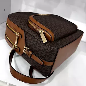 MICHAEL KORS JAYCEE MEDIUM ZIP POCKET BACKPACK BAG Brown - Picture 1 of 24