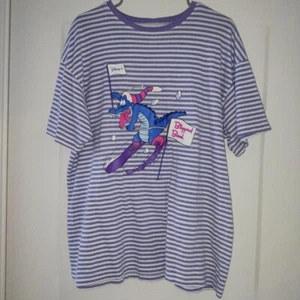 RARE Vintage 90s WDW Disney Blizzard Beach Ice Gator Striped Graphic T-Shirt - Picture 1 of 8