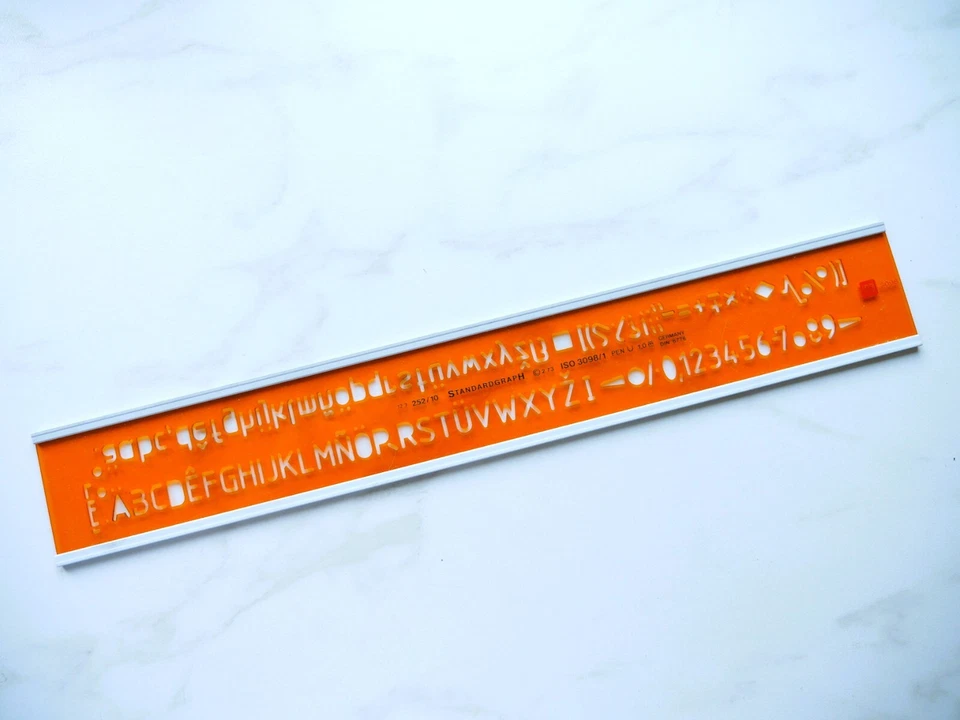 SCHRIFT SCHABLONE STANDARDGRAPH 252/10 GERADE SCHRIFT - Bild 1 von 1