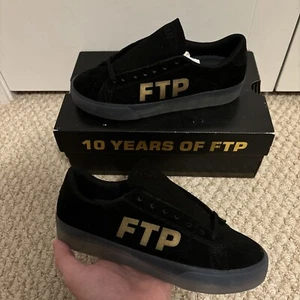 FTP x Lakai Shoe - Newport - Black/Gold Suede - Size 5 *RARE-BRAND NEW* - Picture 1 of 11