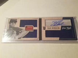 2013 Panini Pastime Zack Wheeler RC Triple Jersey Relic Autograph Booklet 5/49 - Picture 1 of 1