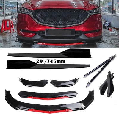 Front Rear Bumper Lip Spoiler Splitter Gloss Black For Mazda 2 3 5 CX3 CX5 Foto 1 de 4