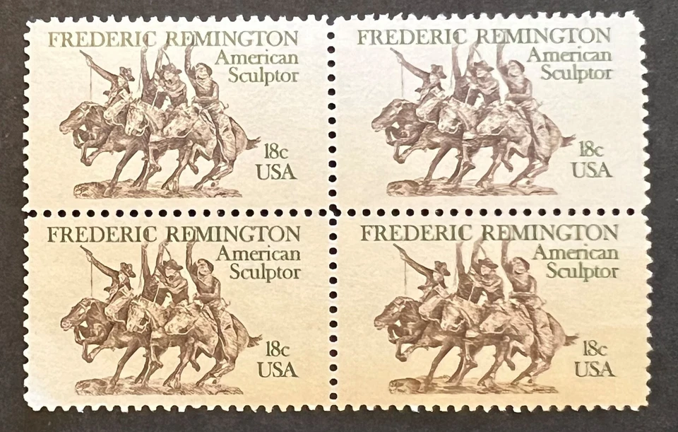 Scott#: 1934 - Frederic Remington 18¢ 1981 Block of Four MNHOG - Image 1 of 1