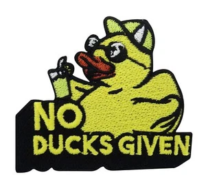No Ducks Given Patch, Alkoholisierte Ente Flicken, Lustige Alkohol Vogel Patches - Picture 1 of 5