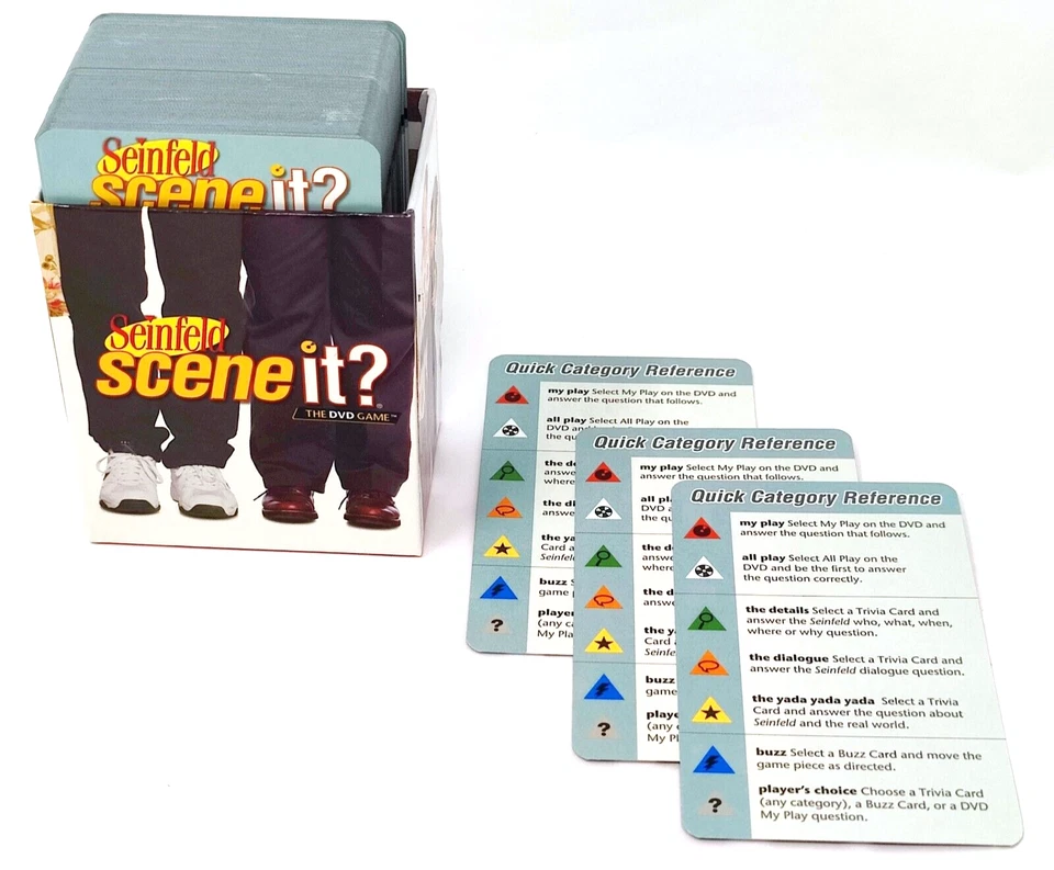 Seinfeld Scene It? DVD Game Replacement Set of Trivia Cards & 3 Reference Cards - Image 1 of 3