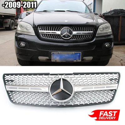 Front Grille W/3D Emblem For Mercedes-Benz ML-Class W164 ML350 ML500 2009-2011 Foto 1 de 4
