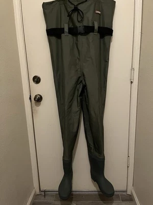 Fishing Waders Boots 2-Ply Nylon PVC Waterproof Chest Waders With Inner Pocket - Image 1 of 4