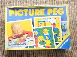 Vintage 1992 Discovery Toys Picture Peg Activity Set Ravensburger 150 Pegs - Picture 1 of 4