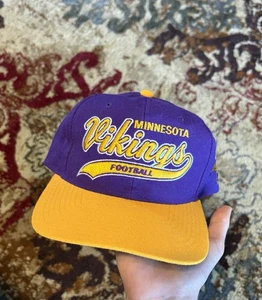 Vintage 90s Minnesota Vikings Starter Tail Sweep Wool Blend NFL SnapBack Hat Cap - Picture 1 of 7