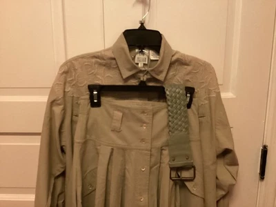 Camisa Feminina Together Vintage Anos 80-S, Saia-6M, Cinto-M Sálvia Bordada Western - Imagem 1 de 4