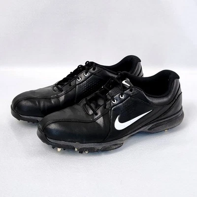 Nike Durasport 3 Golf Shoes Mens 9.5M Black Soft Spike Cleats Sneakers - Image 1 of 4