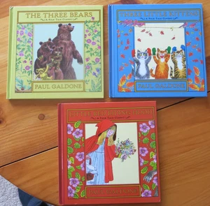 3 Paul Galdon Classic Folk Tale Hard Cover Books/1970s/Beautiful Color Illustrat - Bild 1 von 7