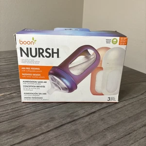 Boon Nursh Silicone Pouch Bottle, Medium 3 Months +, 3 Bottles 8 oz Each - Picture 1 of 10